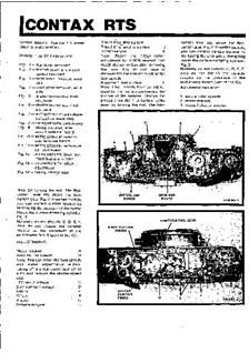 Contax RTS manual. Camera Instructions.